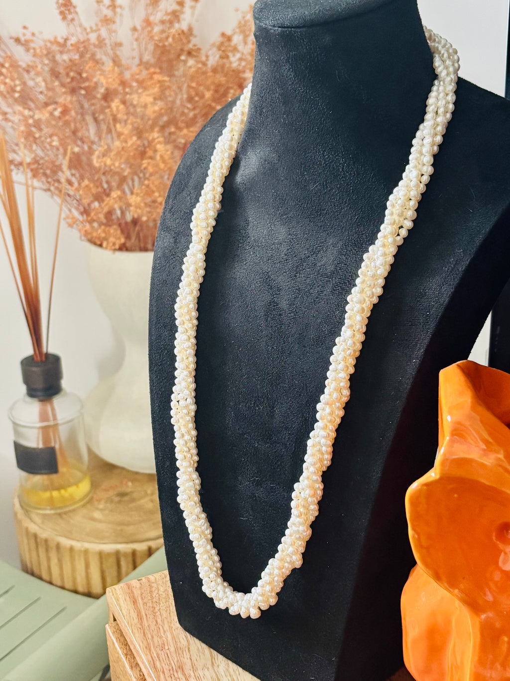 Vintage 1980s Five-Strand Cultured Freshwater Pearl Statement Necklace, 39.5cm as worn, 144grams