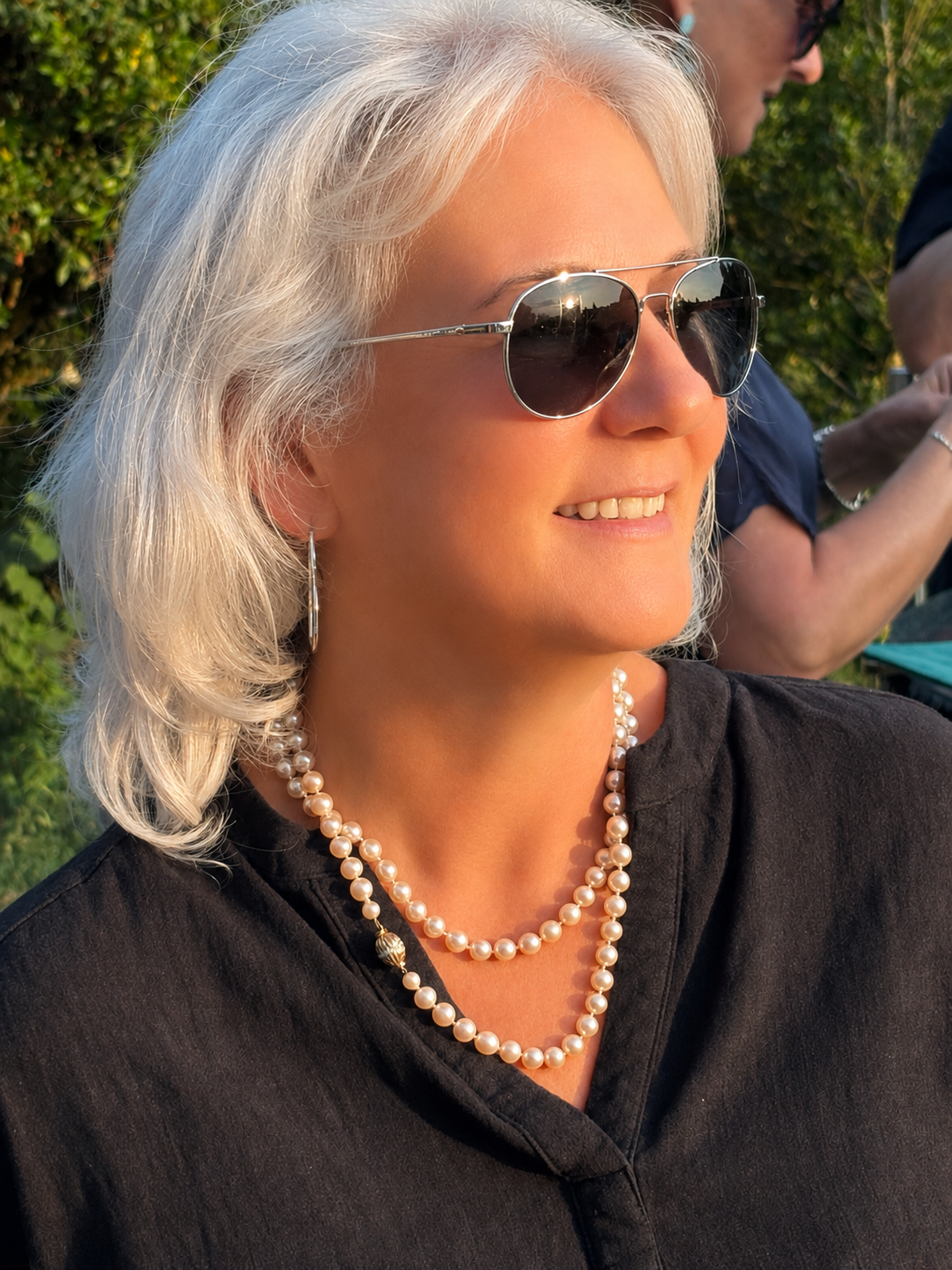 Exceptional Long Akoya Pearl Necklace, 97cm, 8mm Pearls, Hallmarked 18K Gold
