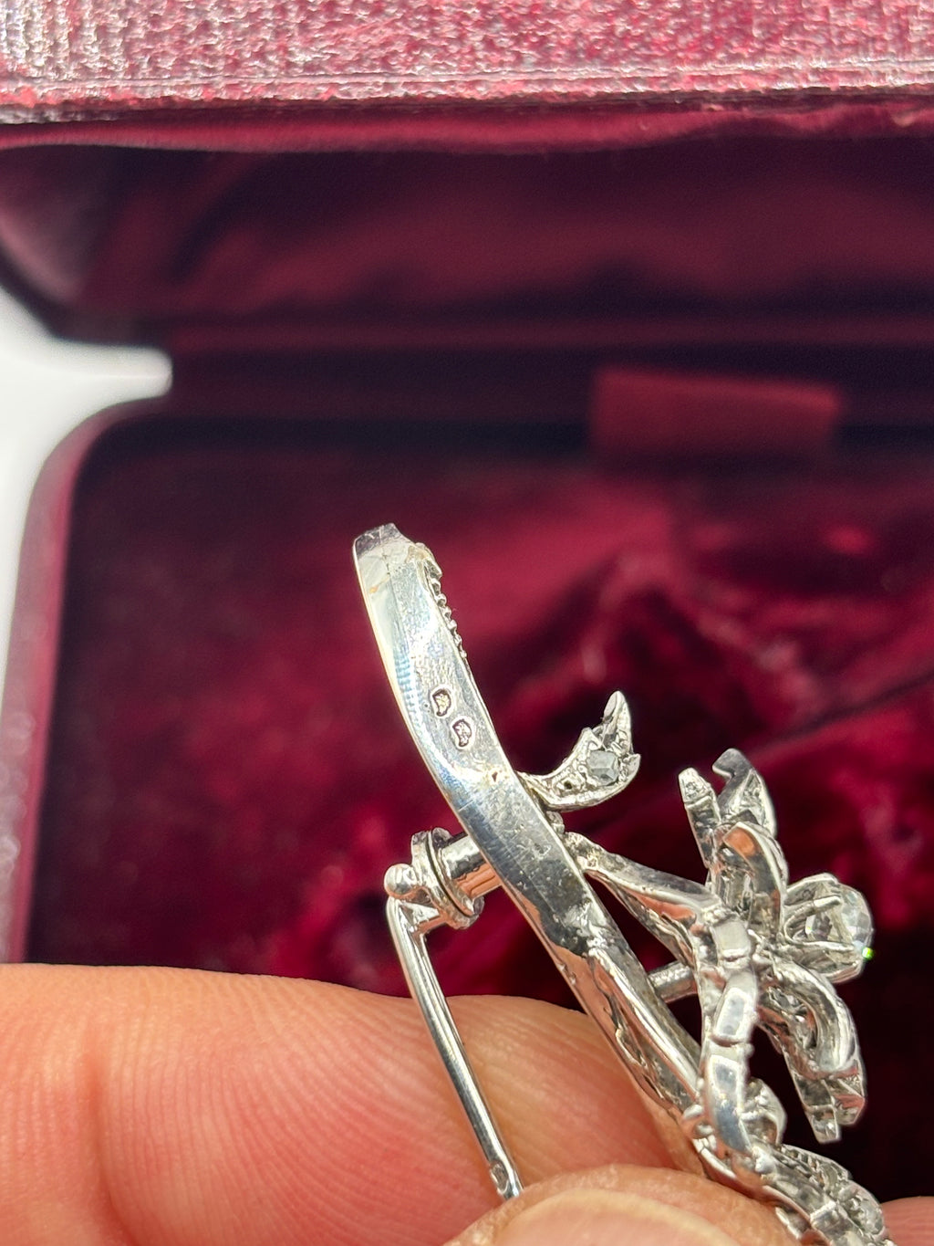 Antique French 18K Gold & Silver Diamond Transformable Dog Rose Brooch, 1875-1895