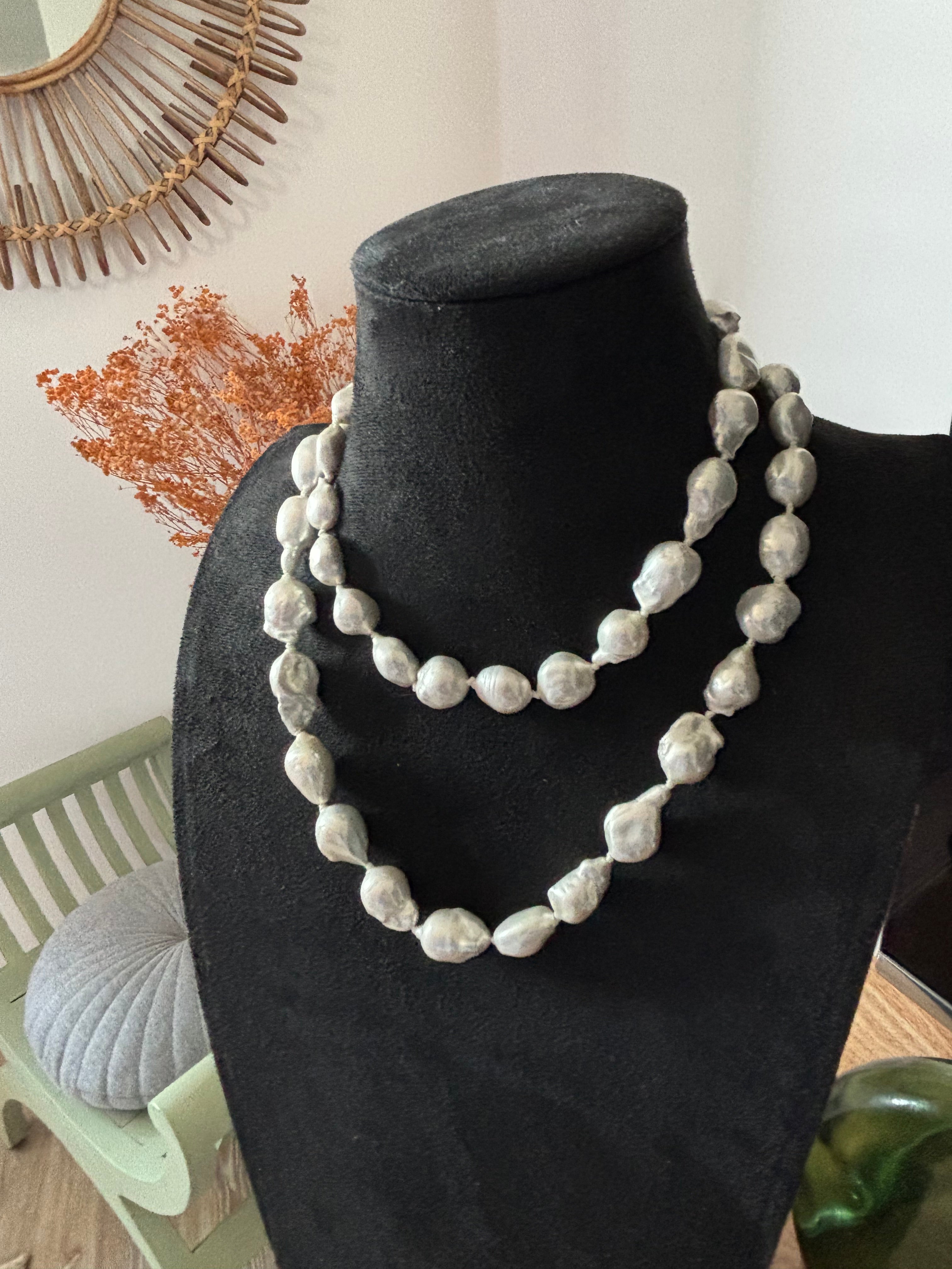 Oversized 15-27mm Baroque Cultured Freshwater Pearl Opera Necklace, 45 Pearls, 90 cm
