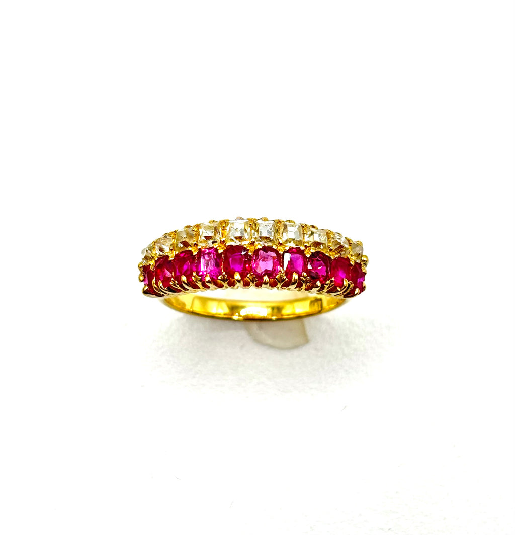 EARLY 20th CENTURY 18ct Gold, Diamond & Ruby Ring