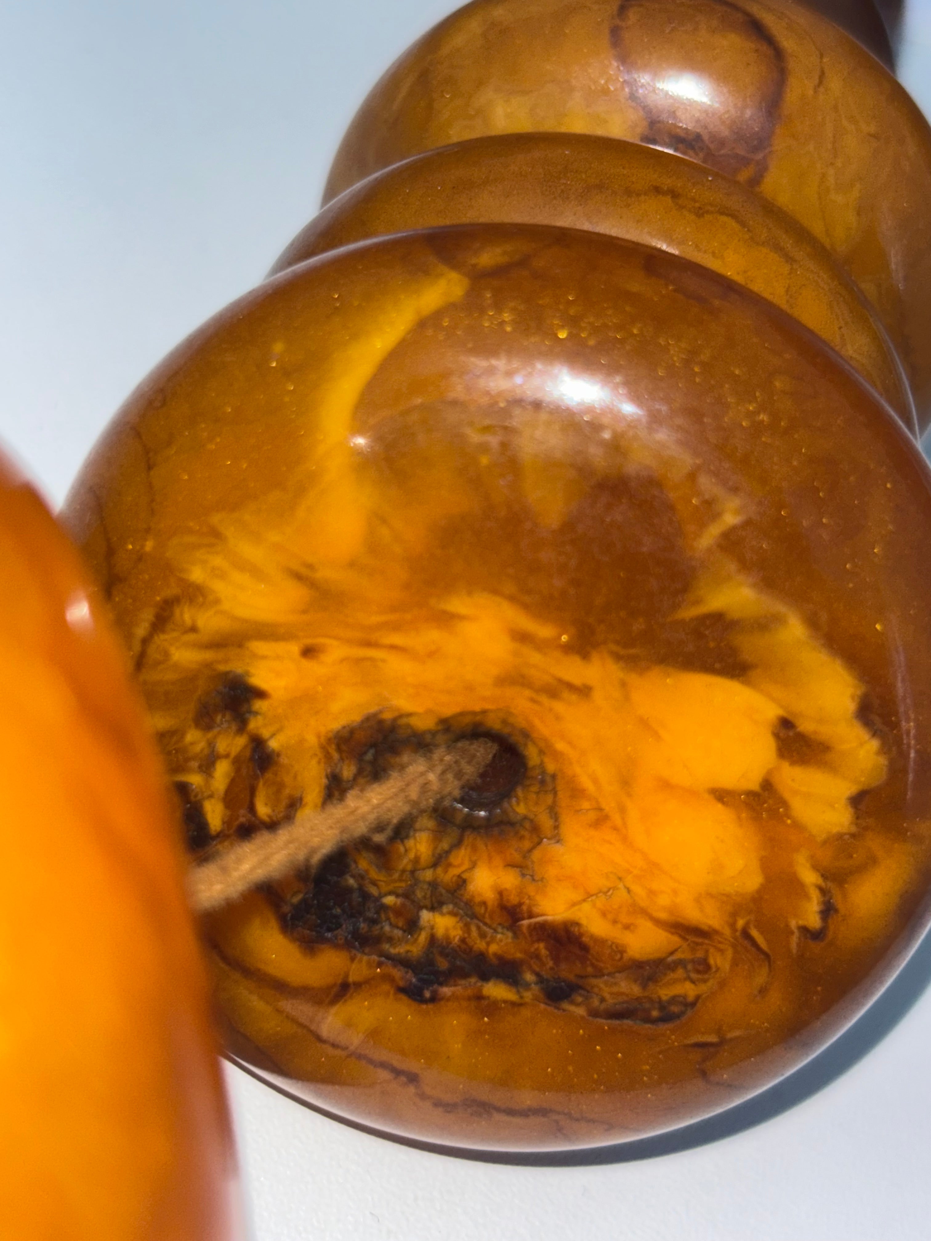 Monumental Graduated Amber Rondelle Necklace, 600 Grams, Ethnographic Character