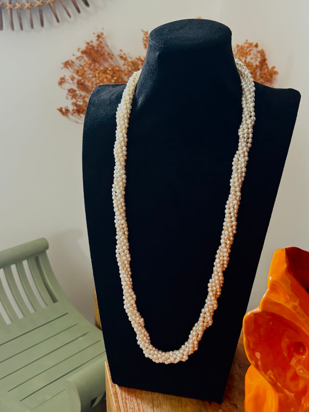 Vintage 1980s Five-Strand Cultured Freshwater Pearl Statement Necklace, 39.5cm as worn, 144grams