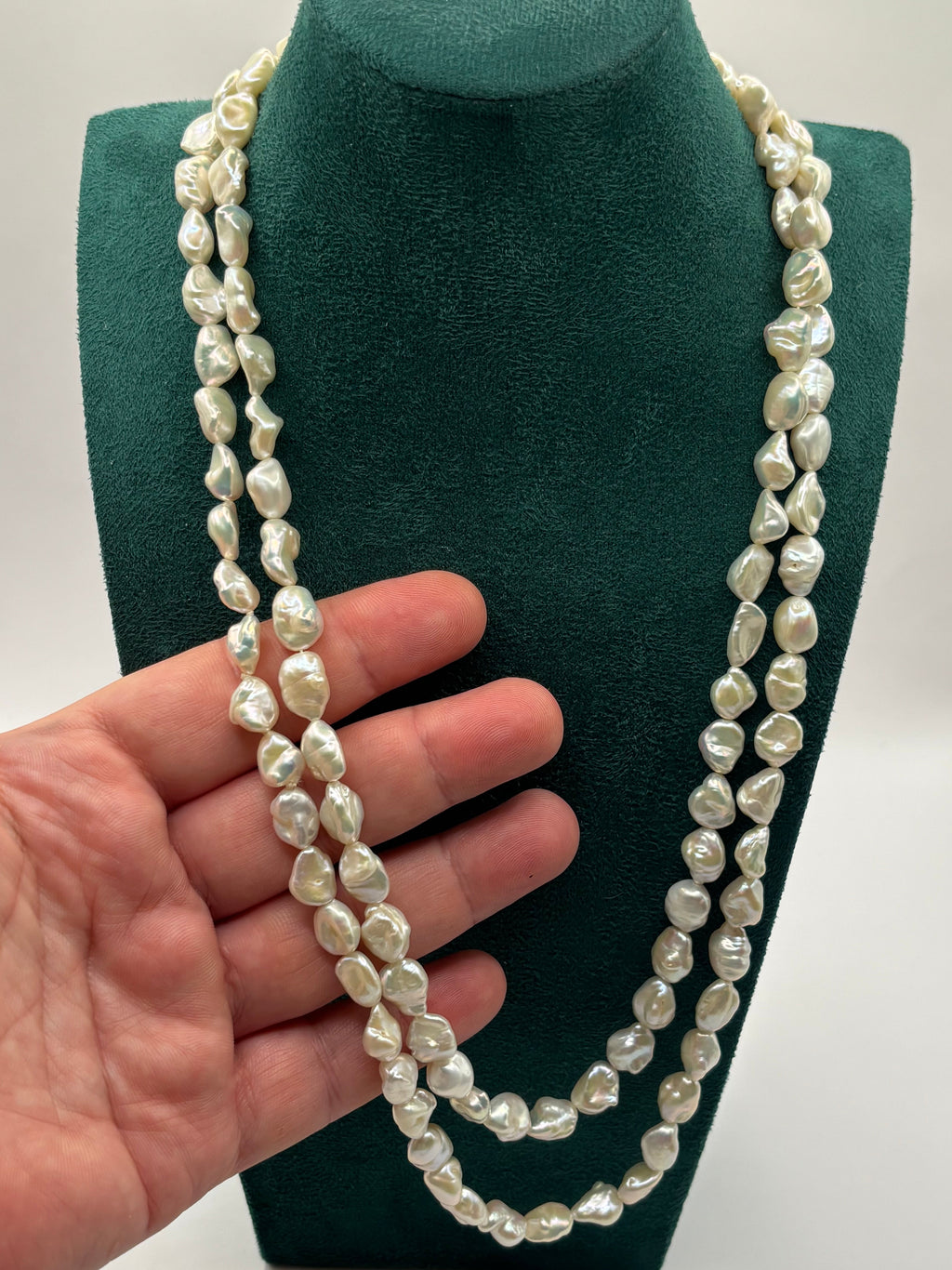 Long Baroque Freshwater Cultured Pearl Sautoir Necklace, 122 cm 48 inches