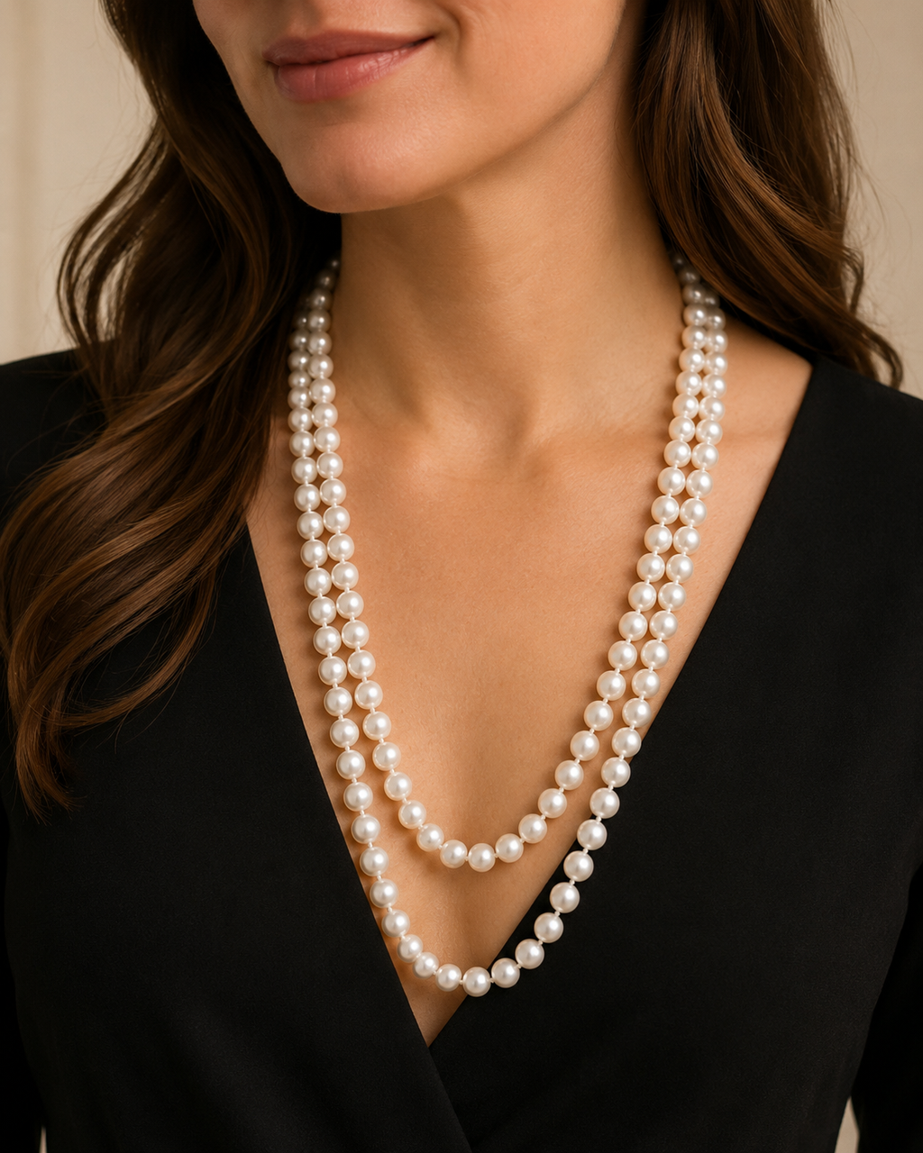 Vintage 60-Inch Endless Freshwater Pearl Rope Necklace, 136 Large Baroque Pearls