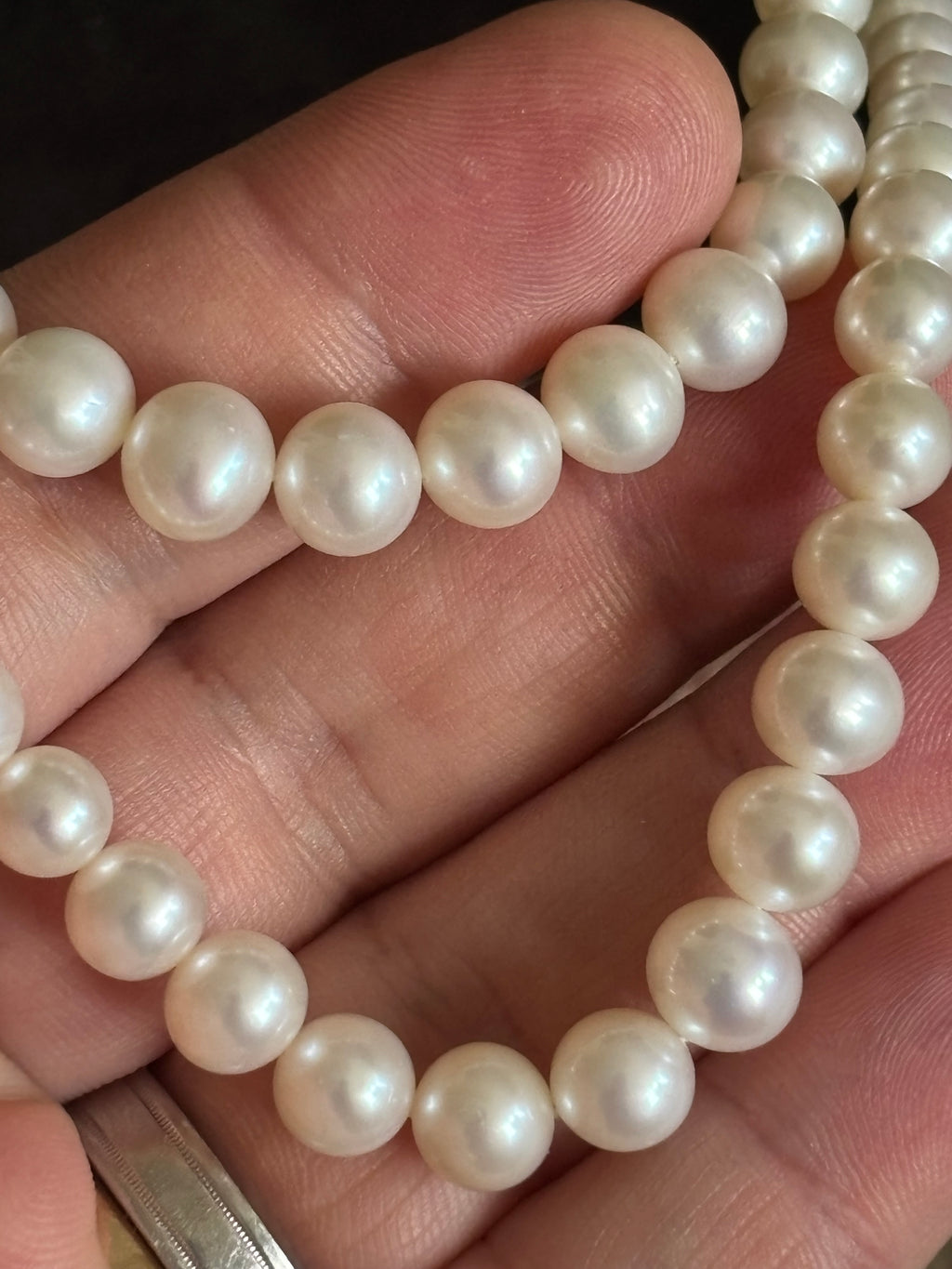 Vintage Graduated Cultured Pearl Double Opera Necklace with 14 Karat Gold Chisholm Hunter Clasp