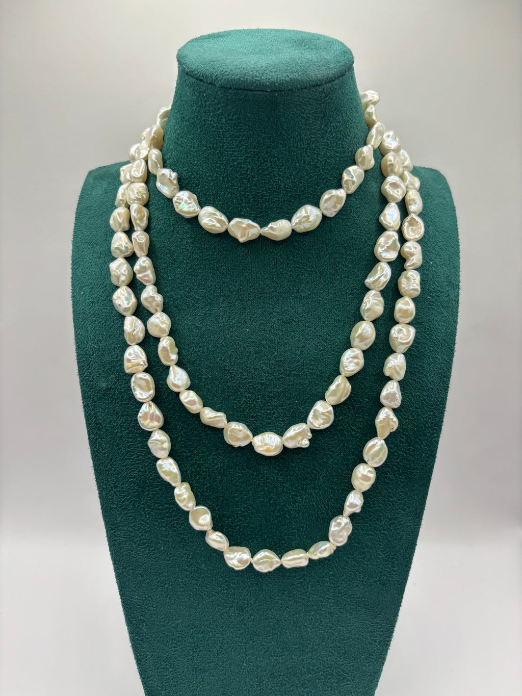 Long Baroque Freshwater Cultured Pearl Sautoir Necklace, 122 cm 48 inches