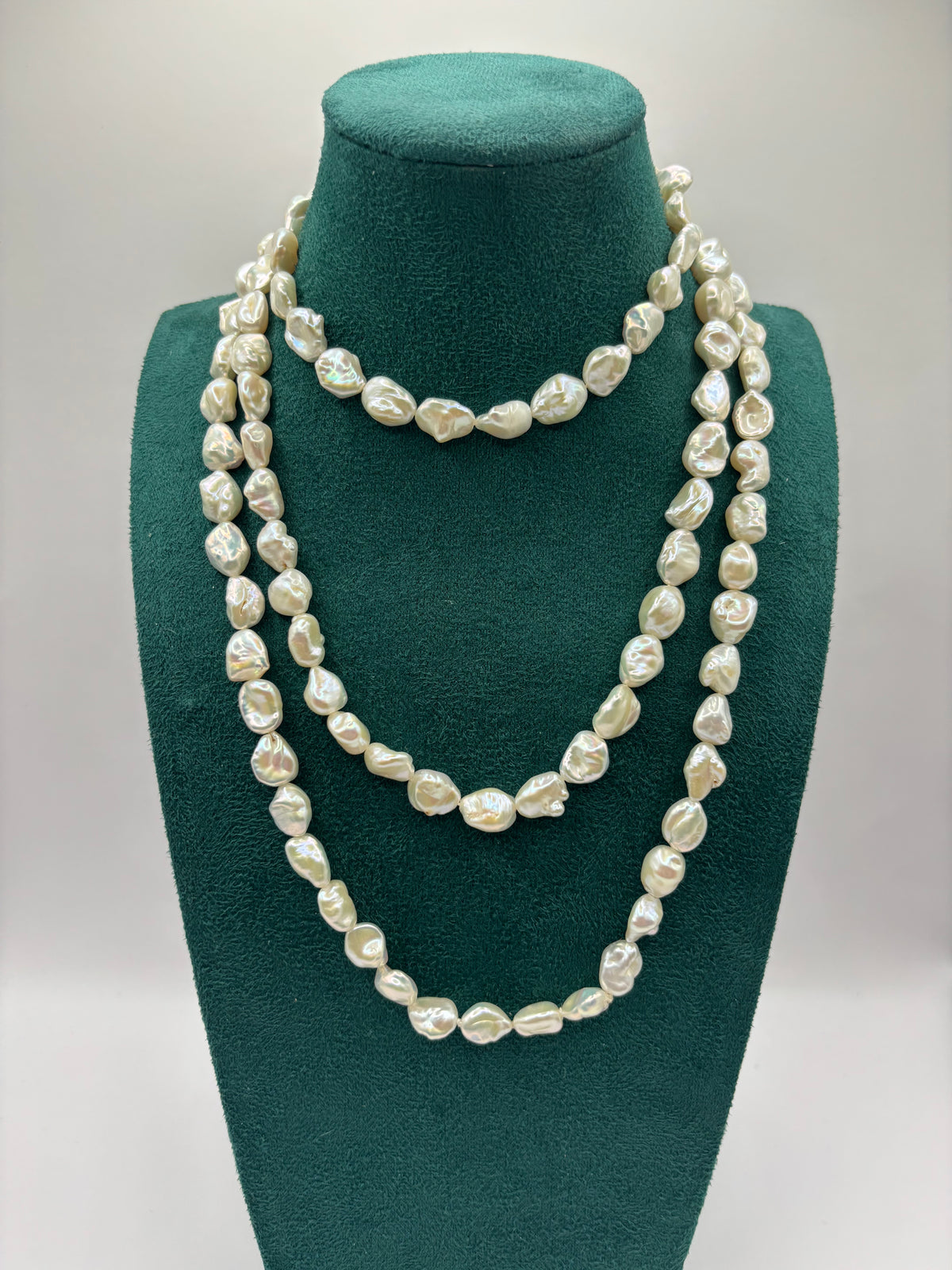 Long Baroque Freshwater Cultured Pearl Sautoir Necklace, 122 cm 48 inches