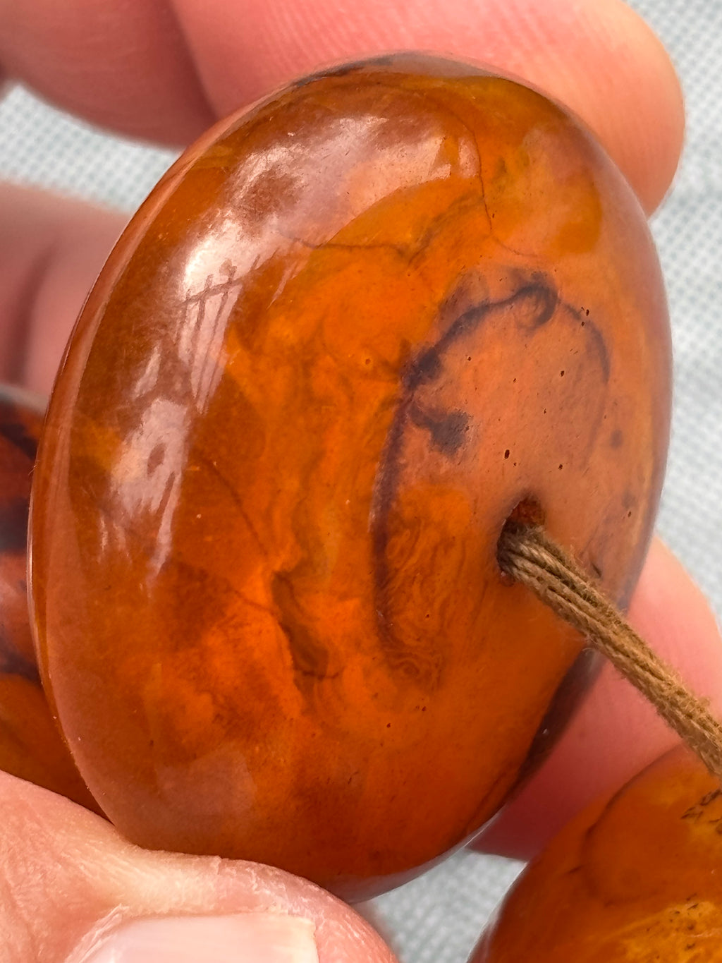Monumental Graduated Amber Rondelle Necklace, 600 Grams, Ethnographic Character
