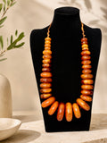 Monumental Graduated Amber Rondelle Necklace, 600 Grams, Ethnographic Character
