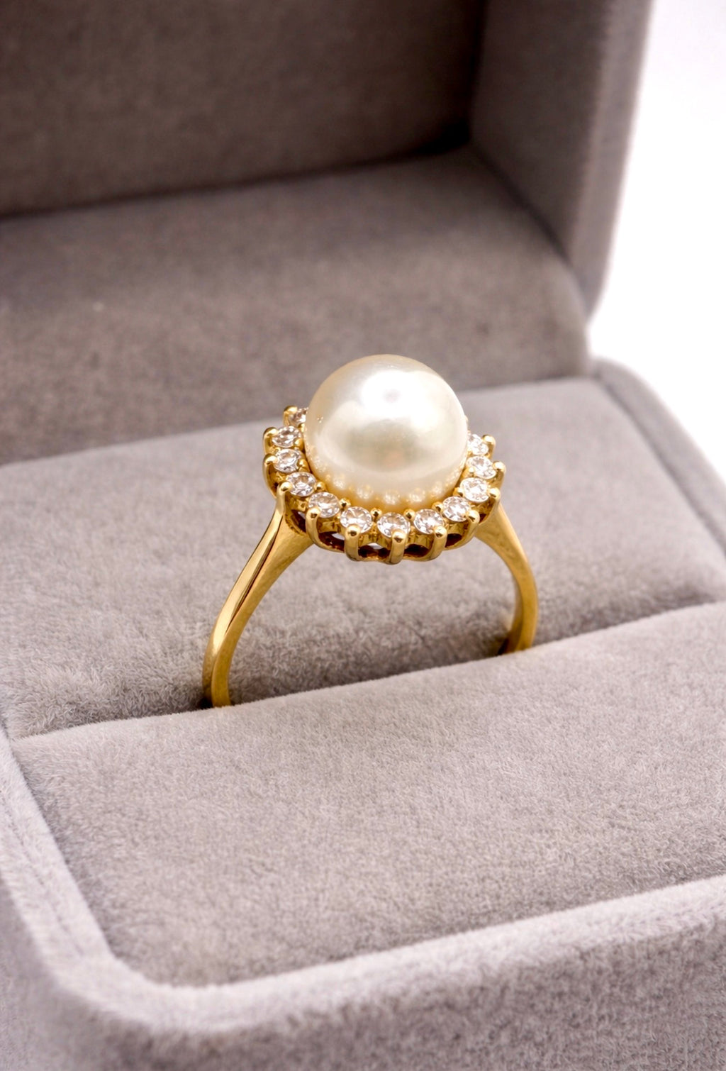 Vintage Pearl and Diamond Cluster Ring and Earrings Suite, 18ct Gold, Circa 1987