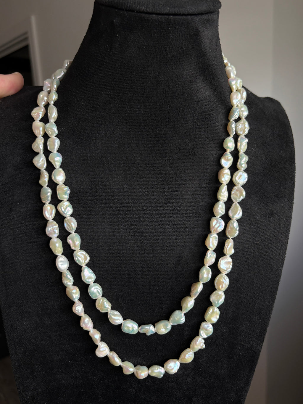 Long Baroque Freshwater Cultured Pearl Sautoir Necklace, 122 cm 48 inches