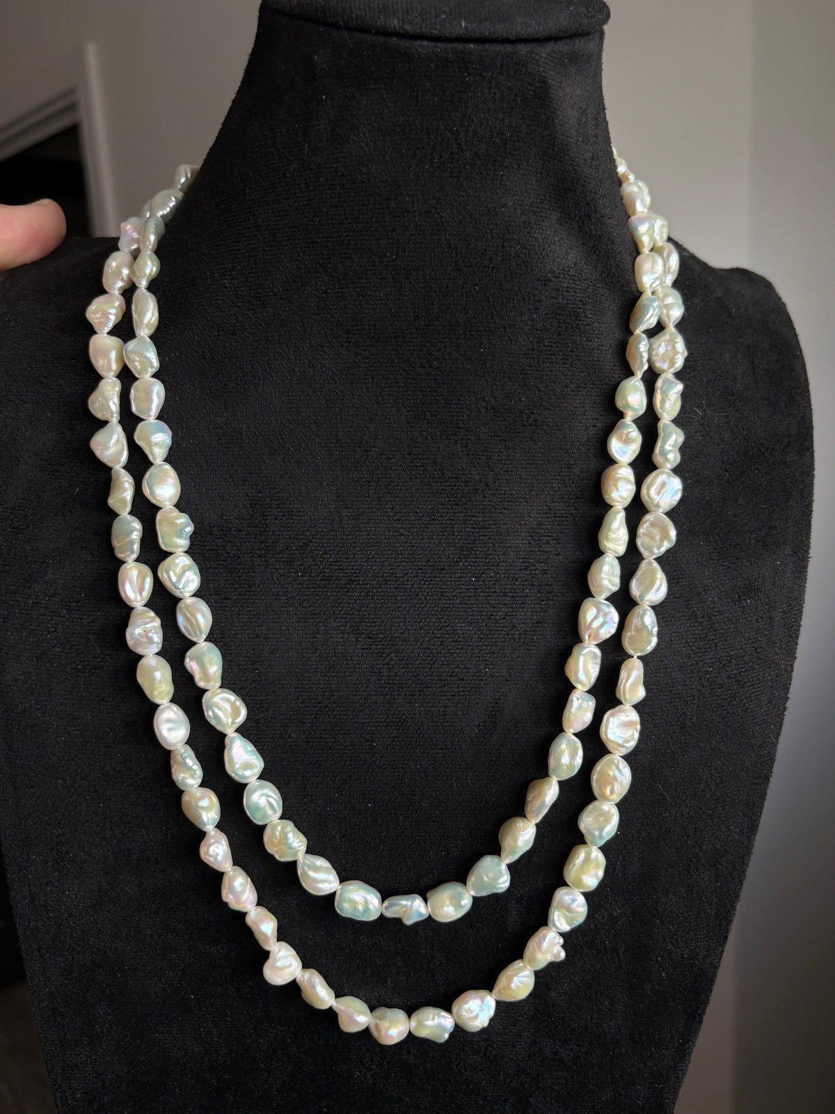 Long Baroque Freshwater Cultured Pearl Sautoir Necklace, 122 cm 48 inches