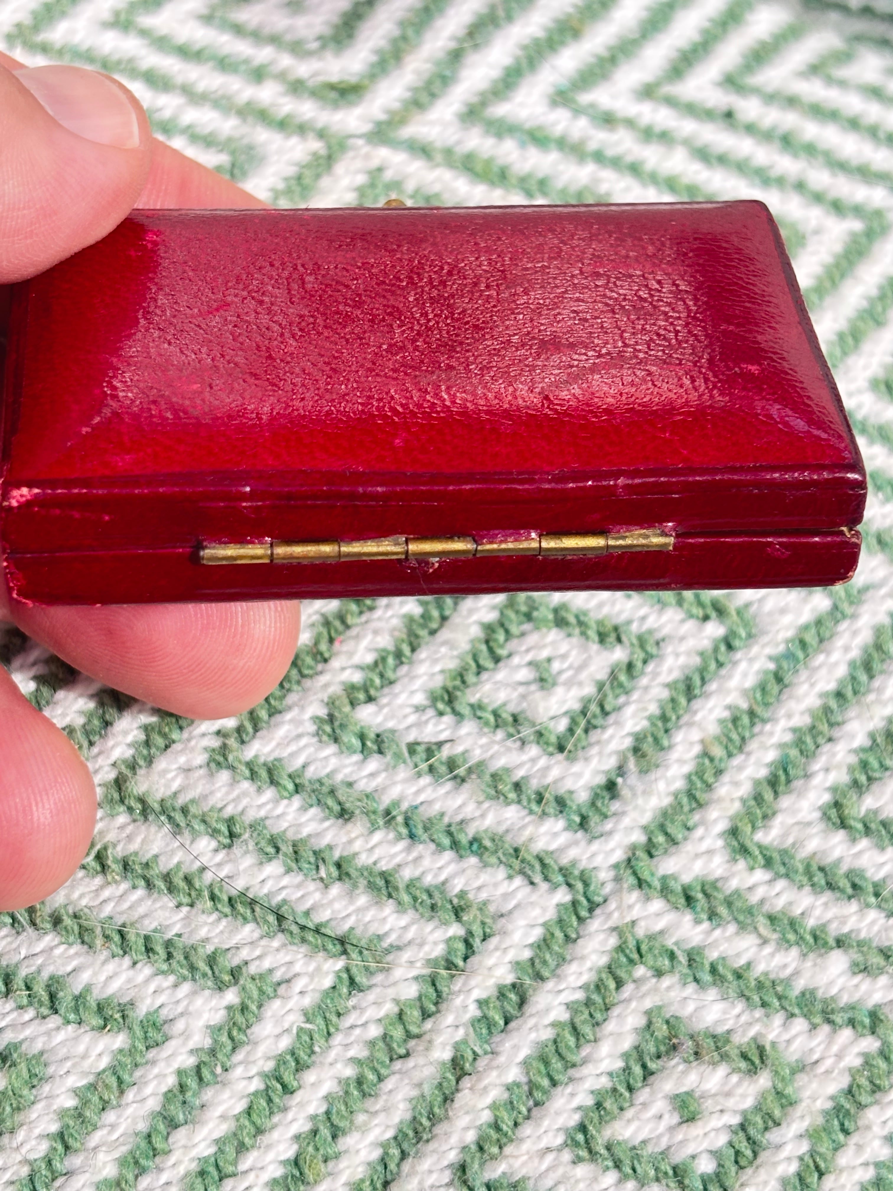 Art Deco Emerald Diamond Brooch, Carrington & Co. Fitted Case 1925-1935