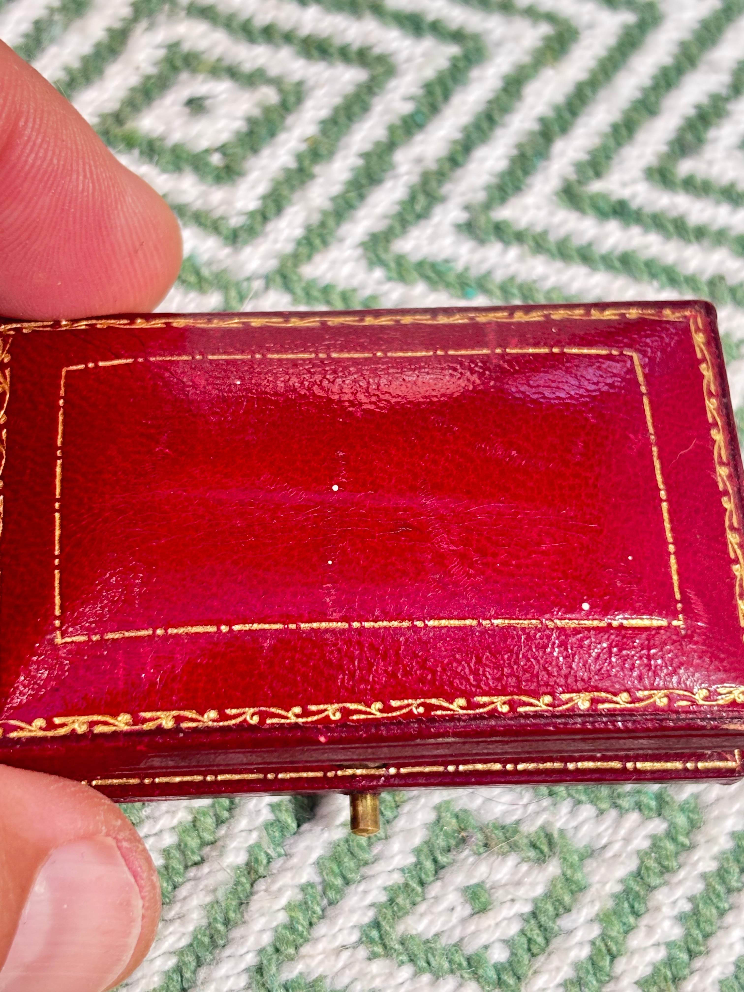 Art Deco Emerald Diamond Brooch, Carrington & Co. Fitted Case 1925-1935