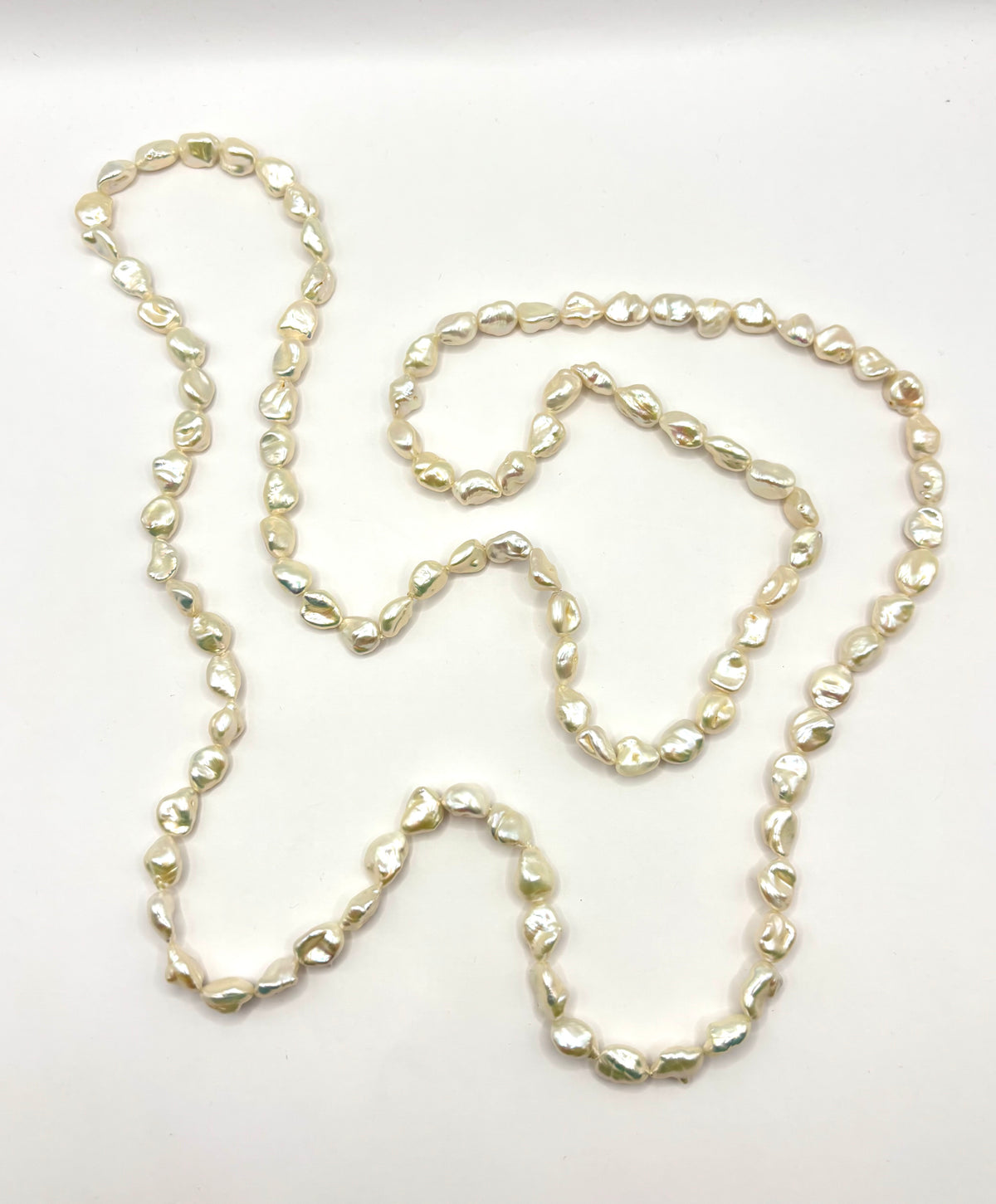 Long Baroque Freshwater Cultured Pearl Sautoir Necklace, 122 cm 48 inches