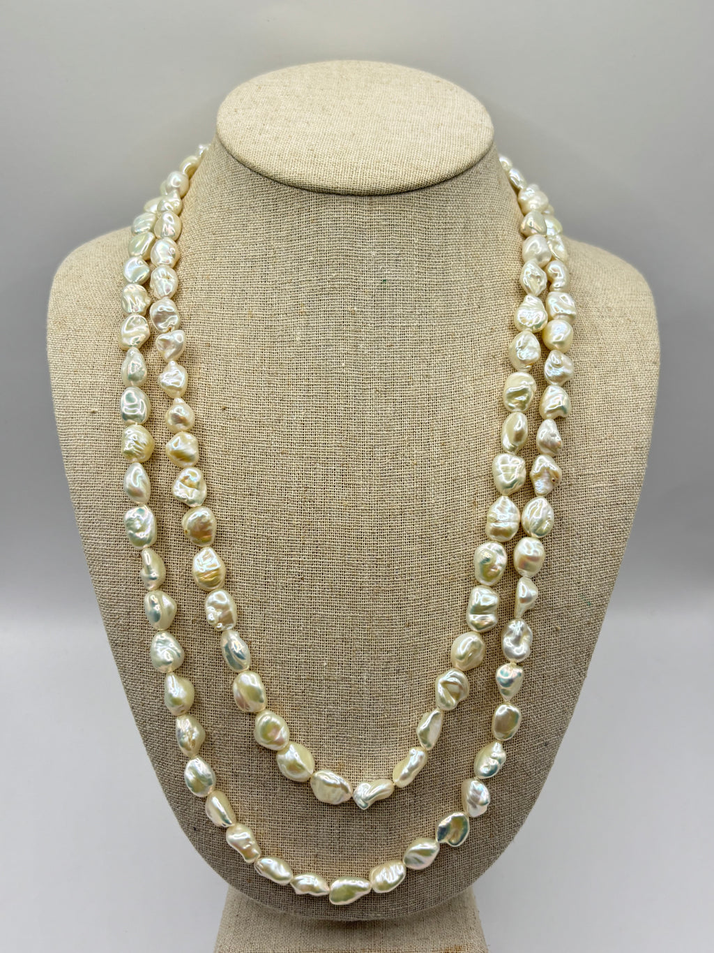 Long Baroque Freshwater Cultured Pearl Sautoir Necklace, 122 cm 48 inches