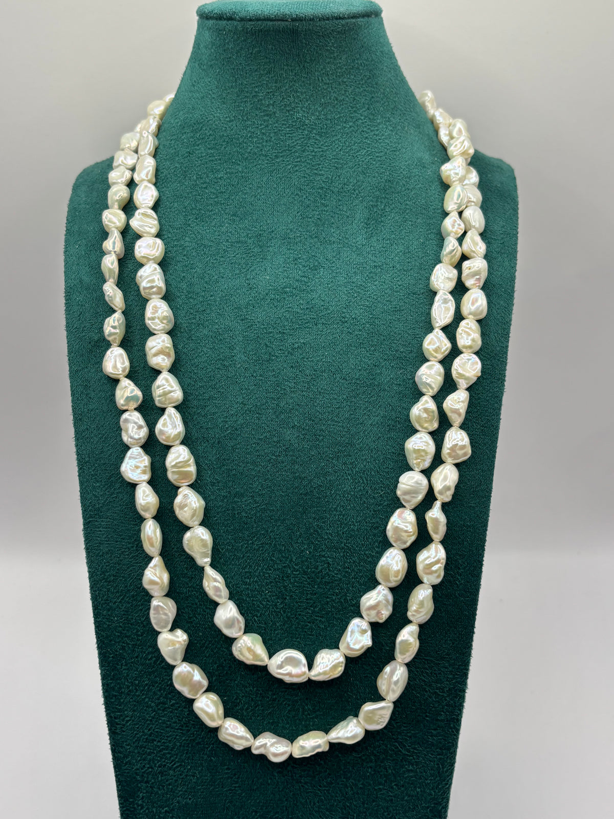 Long Baroque Freshwater Cultured Pearl Sautoir Necklace, 122 cm 48 inches