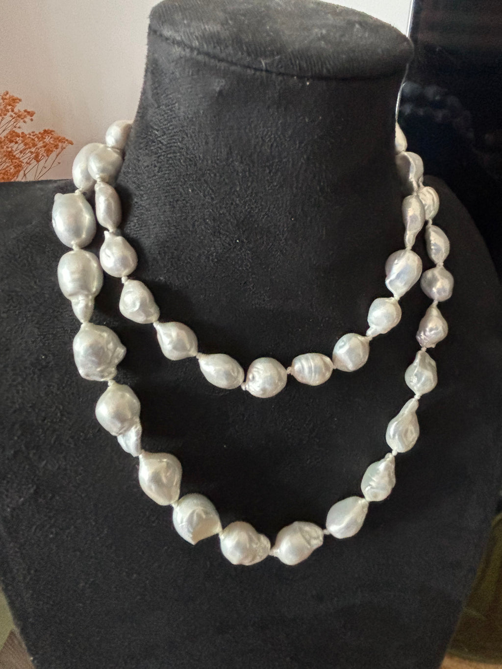 Oversized 15-27mm Baroque Cultured Freshwater Pearl Opera Necklace, 45 Pearls, 90 cm