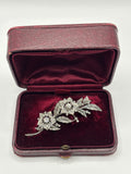Antique French 18K Gold & Silver Diamond Transformable Dog Rose Brooch, 1875-1895