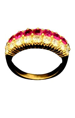 EARLY 20th CENTURY 18ct Gold, Diamond & Ruby Ring