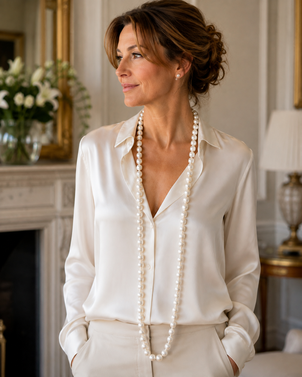 Vintage 60-Inch Endless Freshwater Pearl Rope Necklace, 136 Large Baroque Pearls
