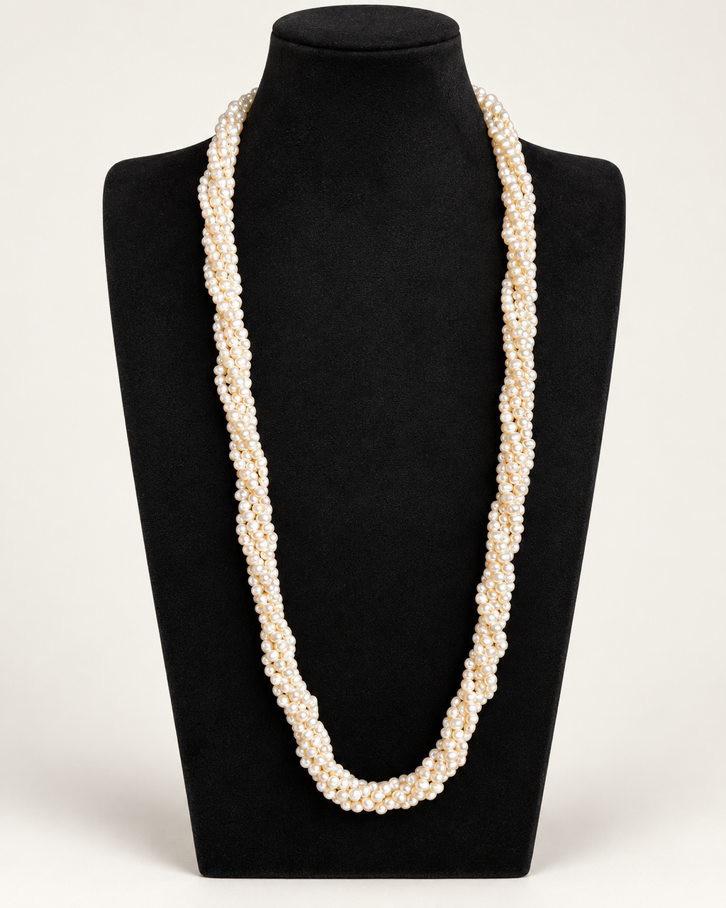 Vintage 1980s Five-Strand Cultured Freshwater Pearl Statement Necklace, 39.5cm as worn, 144grams