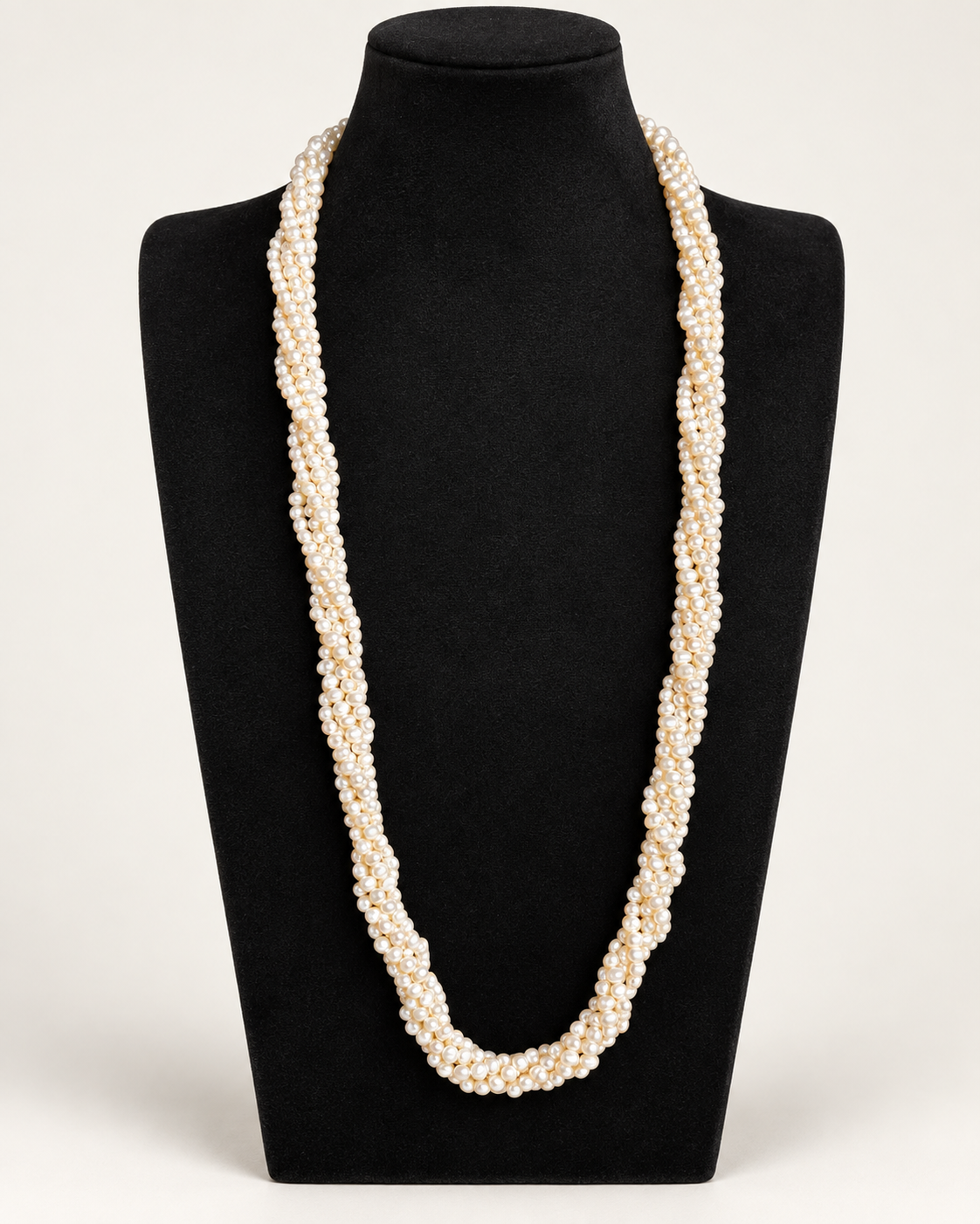 Vintage 1980s Five-Strand Cultured Freshwater Pearl Statement Necklace, 39.5cm as worn, 144grams