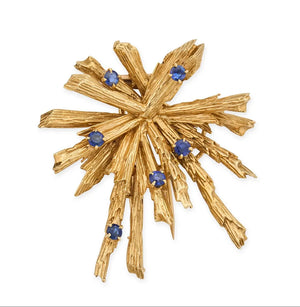 CHAUMET, VINTAGE BROOCH in 18ct yellow gold