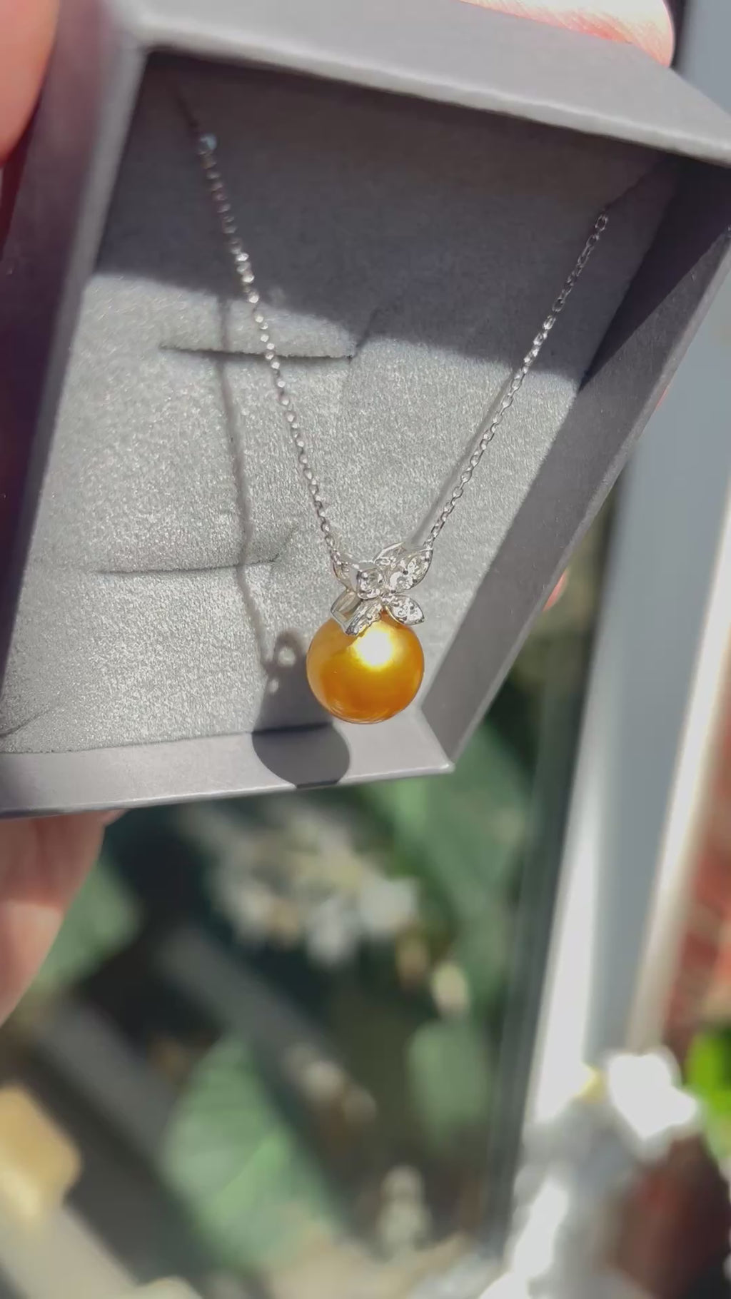 Golden South Sea Pearl and Diamond Necklace and Ring Suite 18K